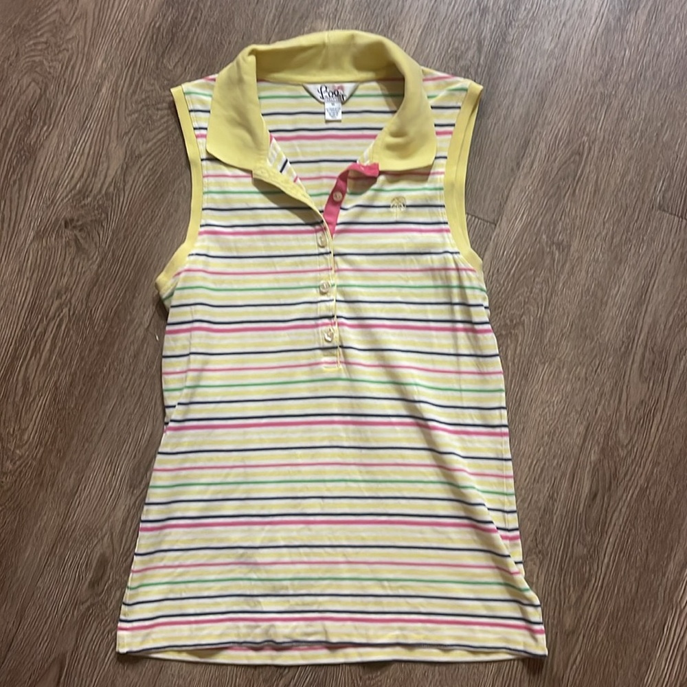 Vintage Lilly Pulitzer Stripe Polo Tank